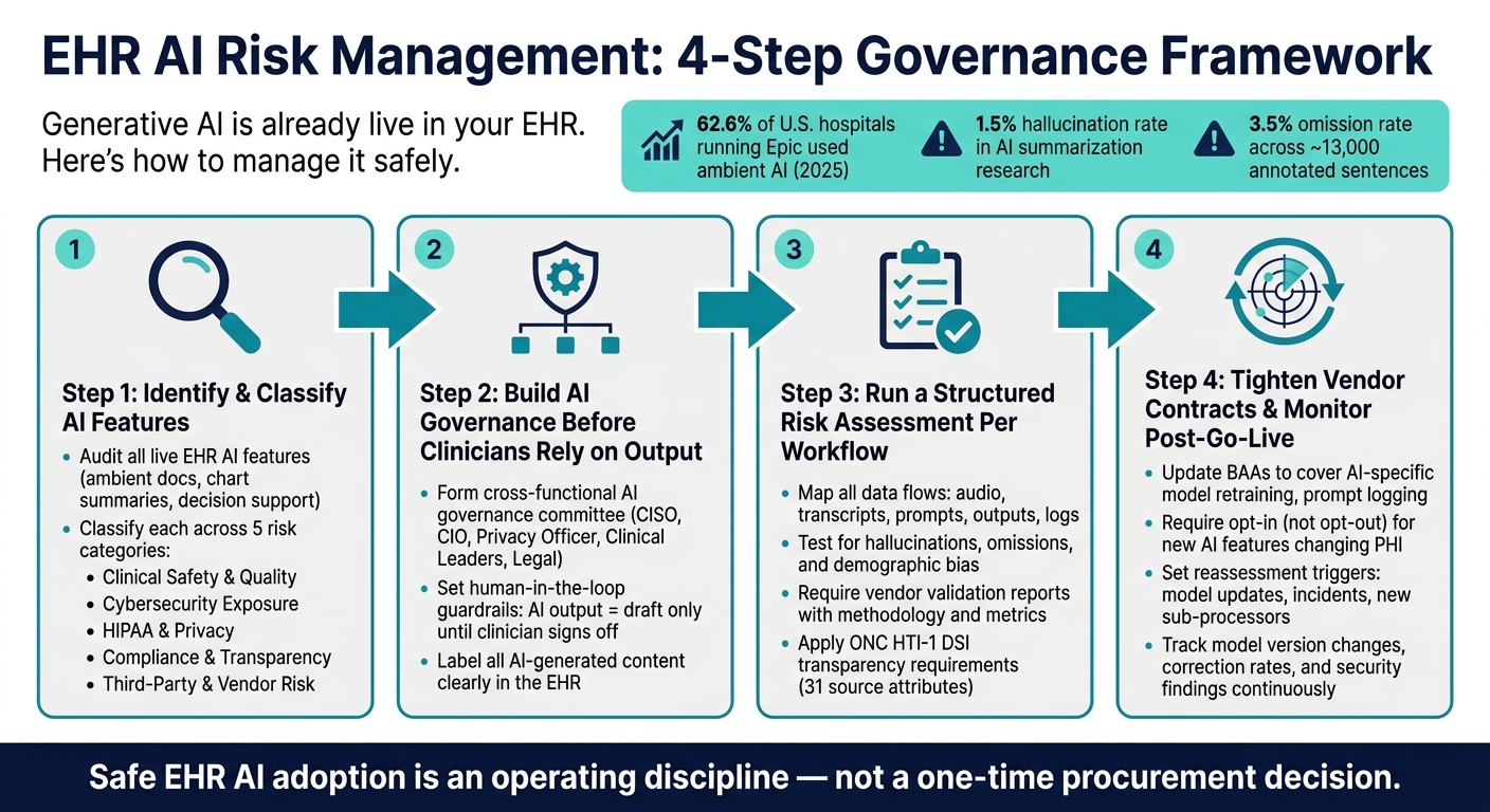 EHR AI Risk Management: 4-Step Governance Framework