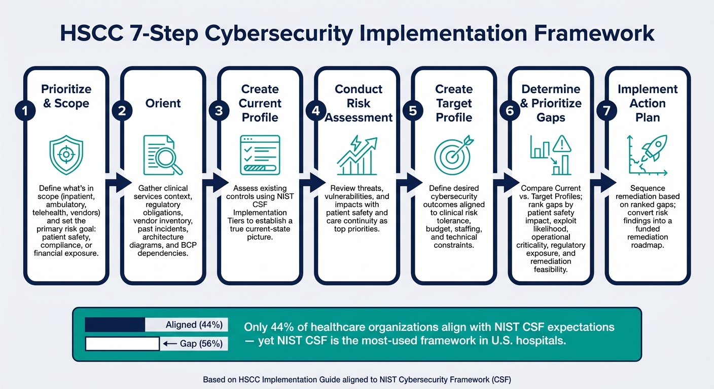 HSCC 7-Step Cybersecurity Implementation Framework for Healthcare CISOs