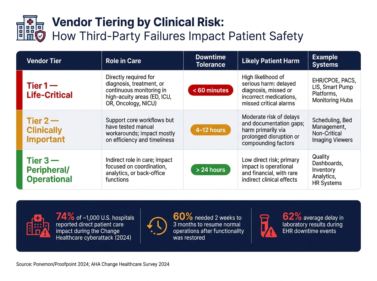 Vendor Tiering by Clinical Risk: How Third-Party Failures Impact Patient Safety