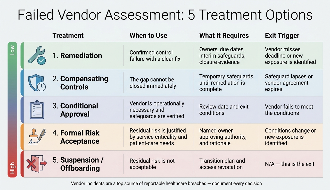 Failed Vendor Assessment: 5 Treatment Options Compared