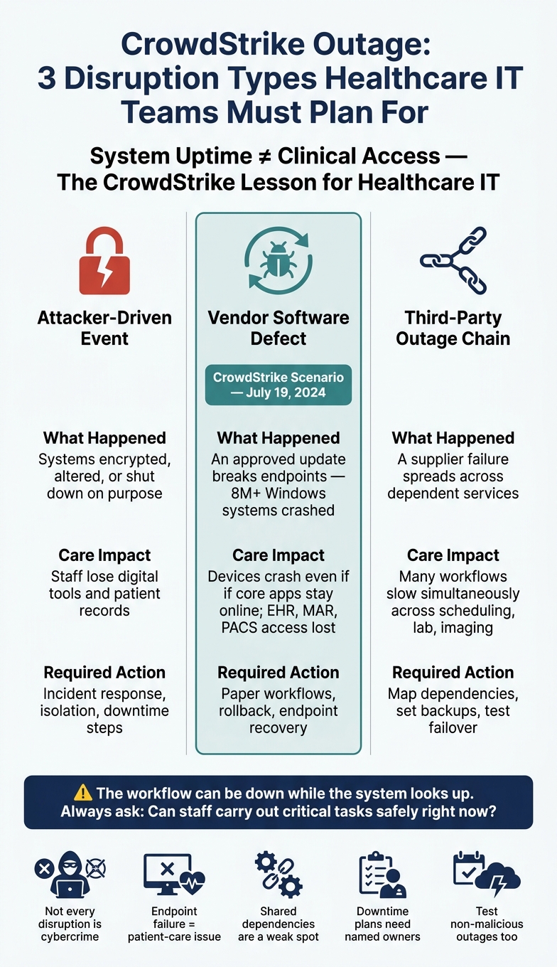 CrowdStrike Outage: 3 Disruption Types Healthcare IT Teams Must Plan For