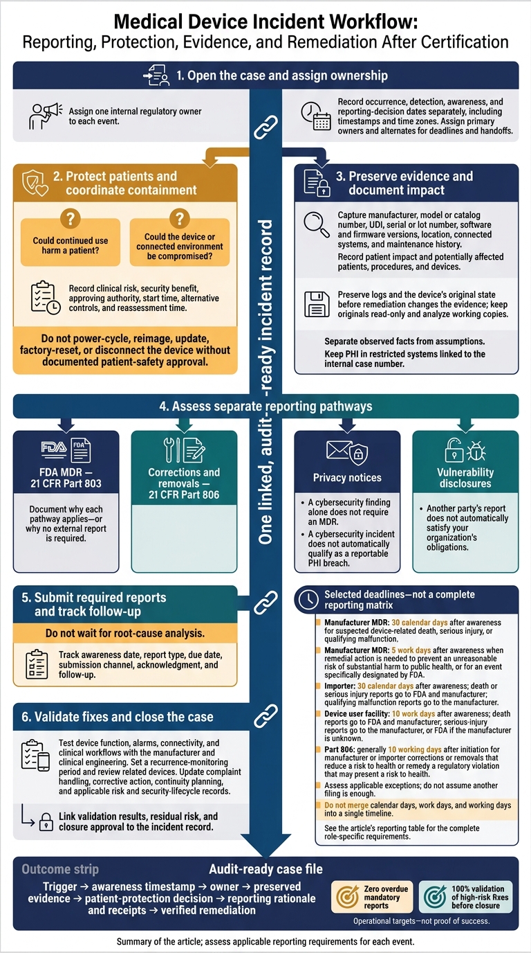 Medical Device Incident Reporting Workflow