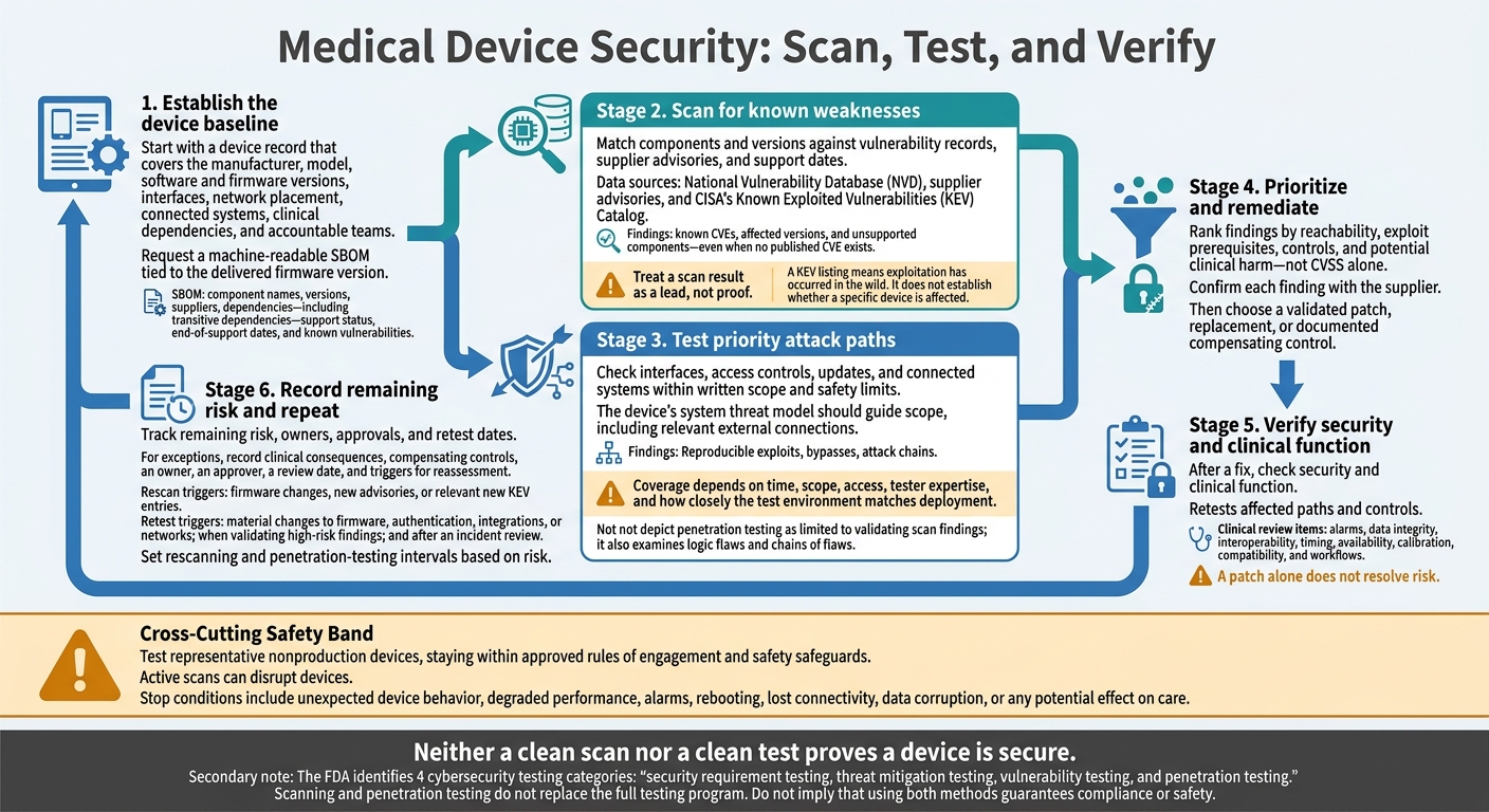Medical Device Security: Scan, Test, and Verify