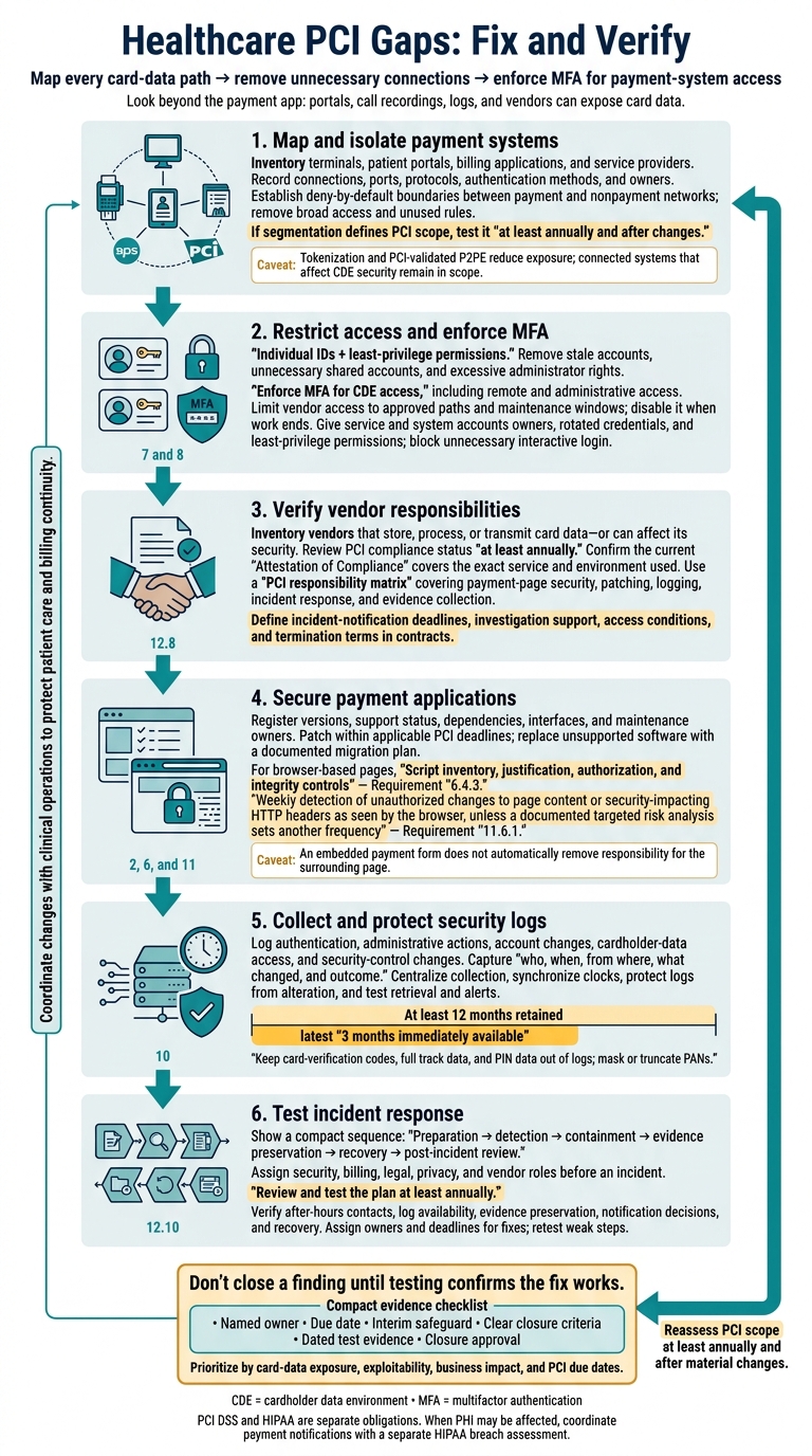 Healthcare PCI Gaps: Fix and Verify