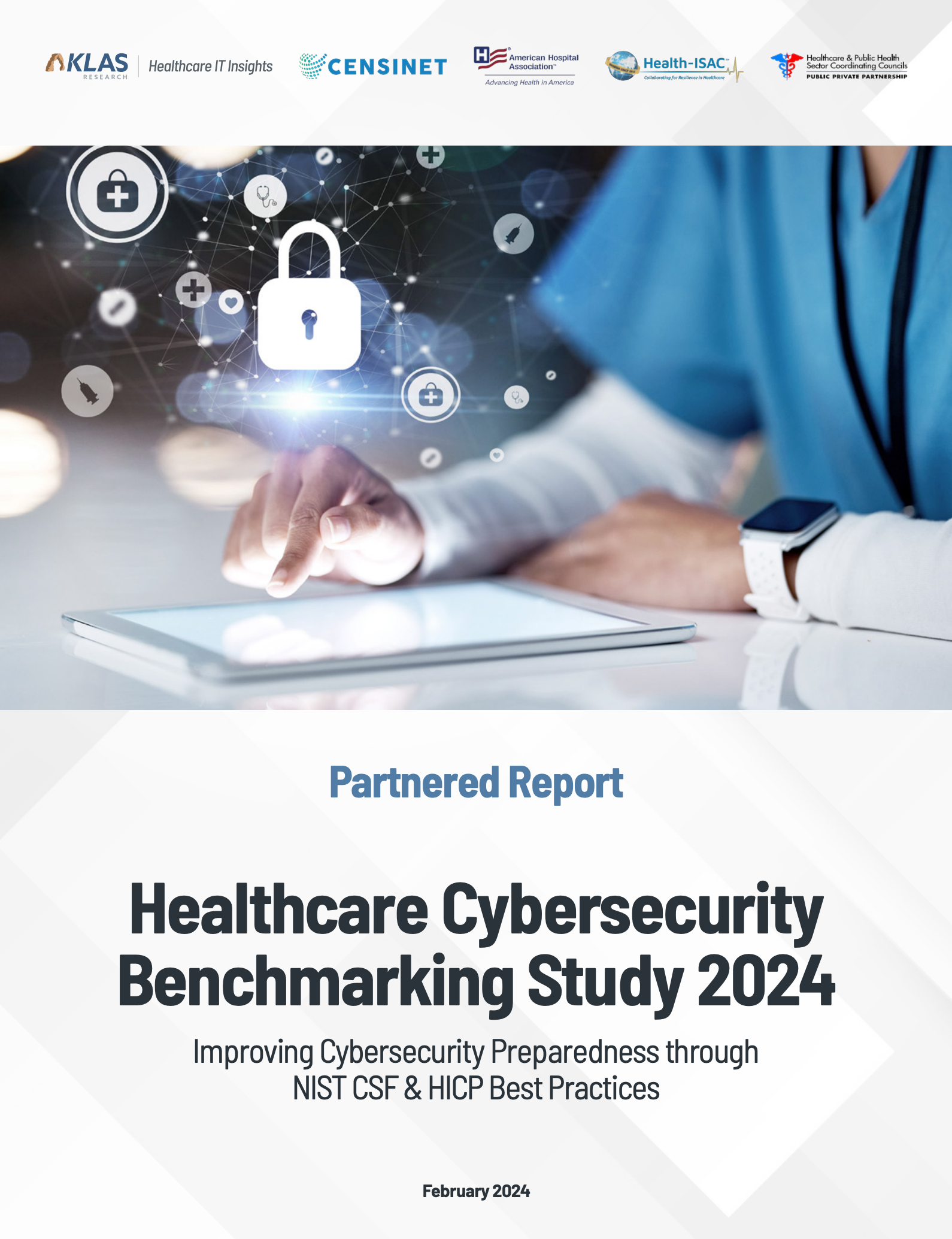 2024 Healthcare Cybersecurity Benchmarking Study Executive Summary Cover