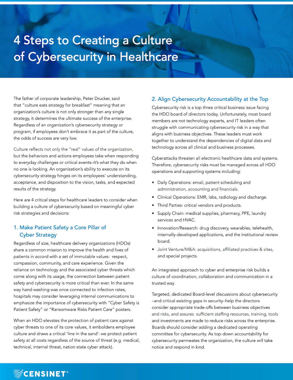 4 Steps to Creating a Culture of Cybersecurity in Healthcare Cover