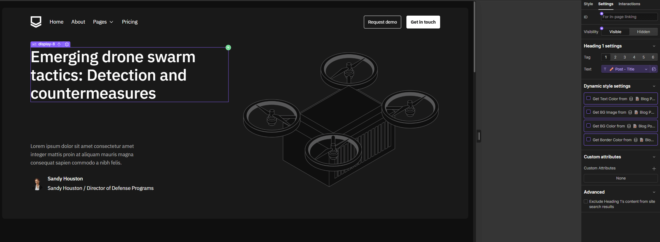 Defenseflow Webflow Template And Ui Kit Cms Page Brix Template