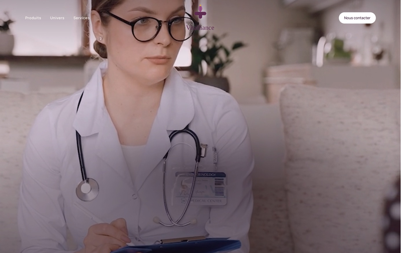 Site Vitalliance sur ordinateur