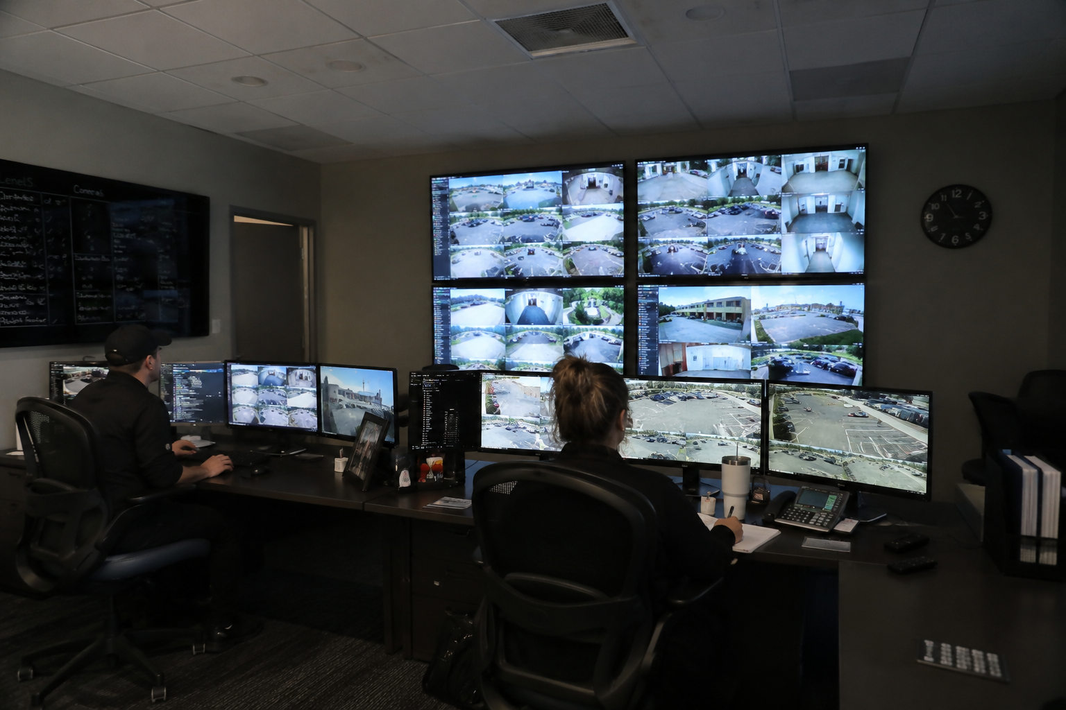 Eye Spy Secure live monitoring center with agents watching camera feeds