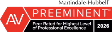 AV Preeminent; Peer Rated for Highest Level of Professional Excellence; 2026.
