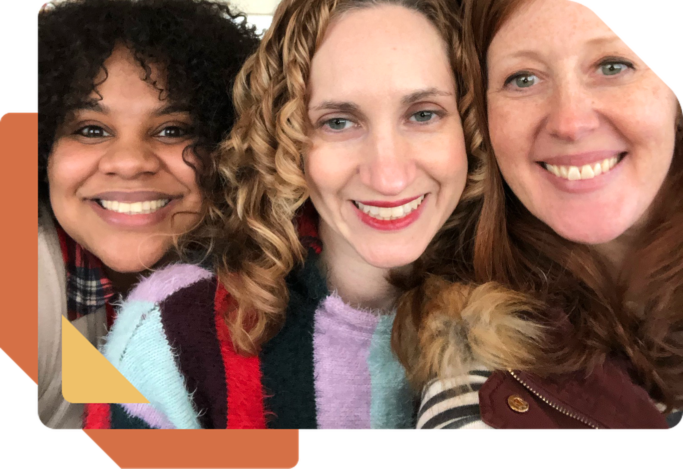 Three PRR team members smiling together