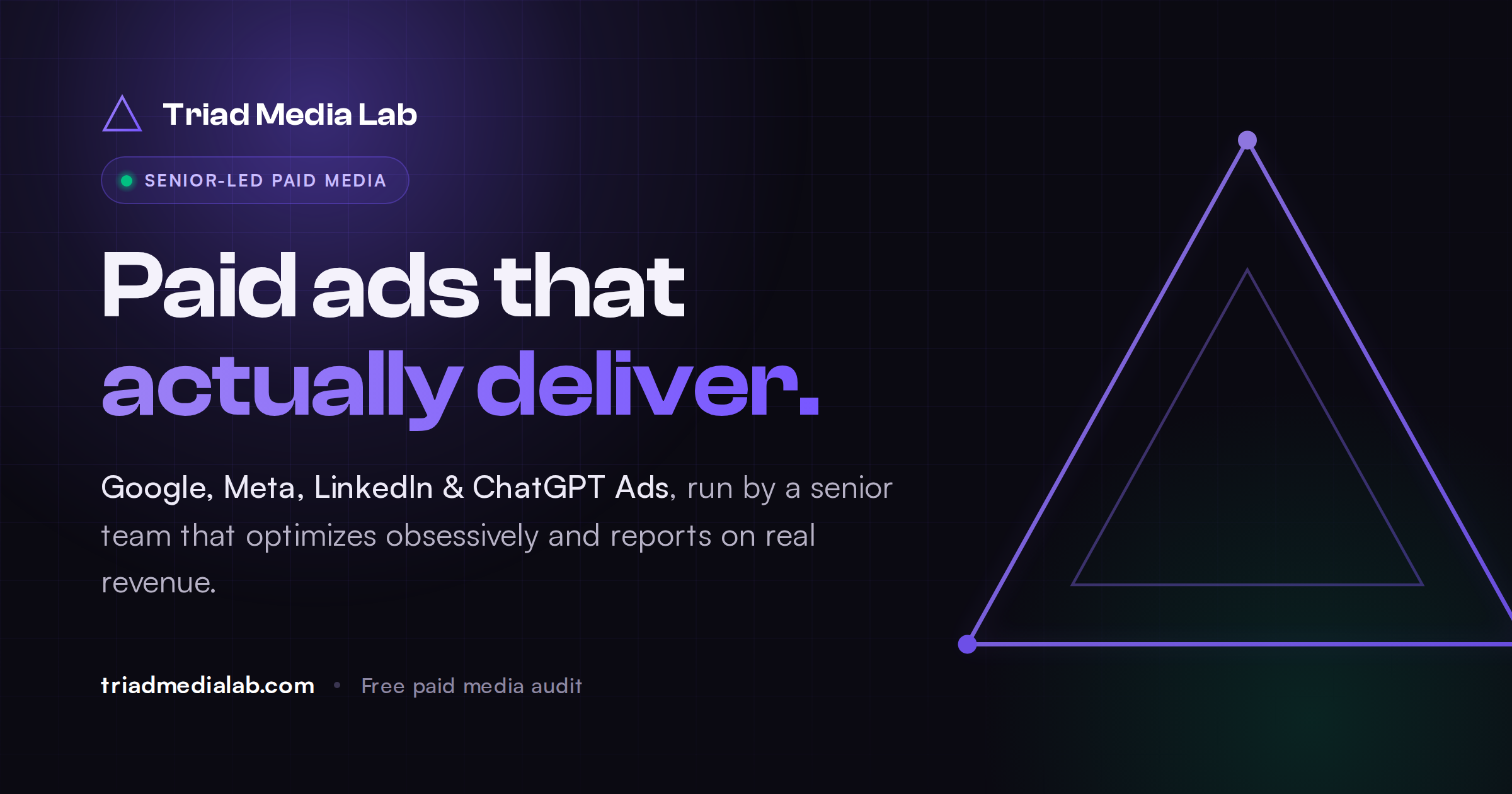 Paid Ads Agency That Actually Delivers | Triad Media Lab