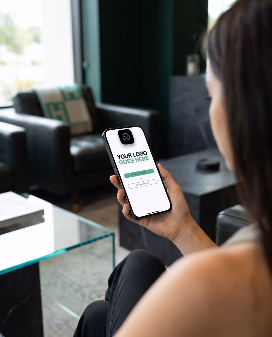 Fynancial branded mobile app home screen on a phone
