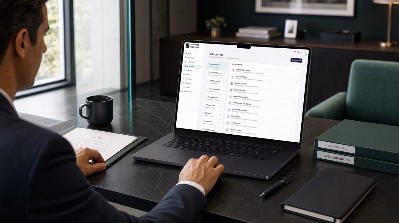 Document vault workflow in the Fynancial app