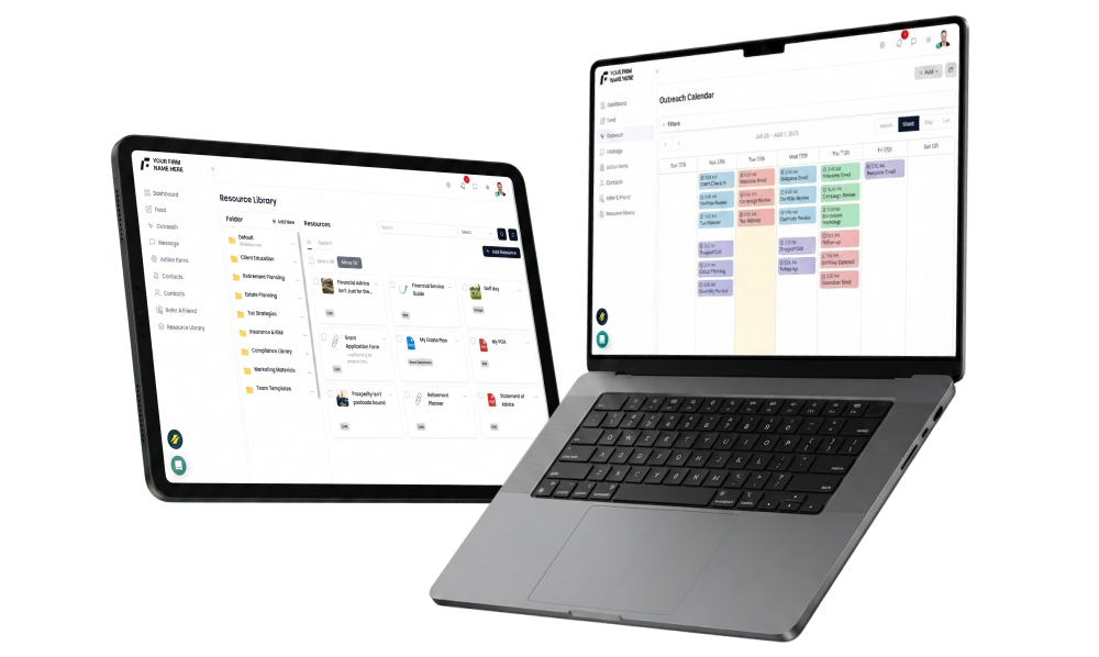 Fynancial branded mobile app for mid-market RIAs