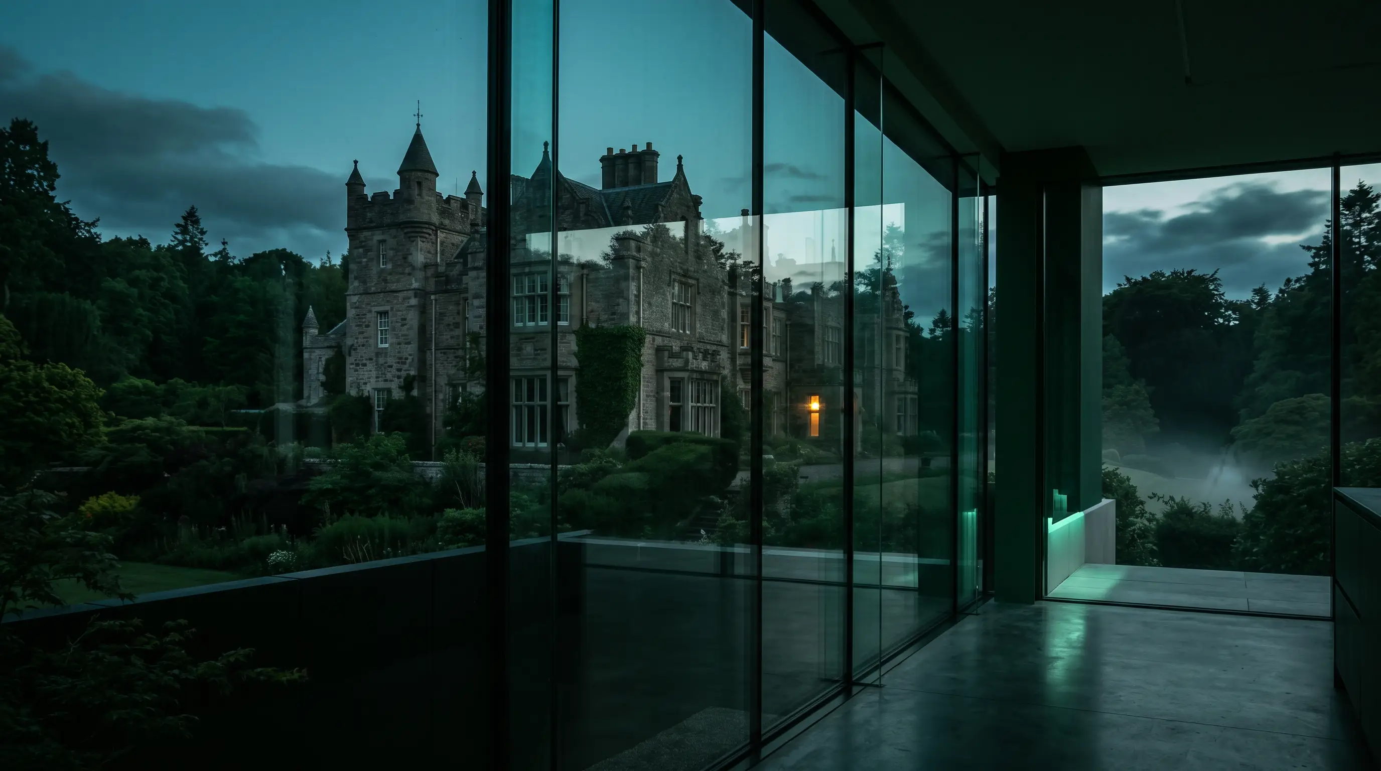 An inherited stone estate reflected in modern glass