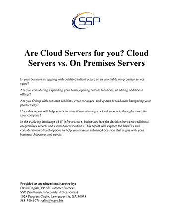 Are Cloud Servers for you? Cloud Servers vs. On Premises Servers