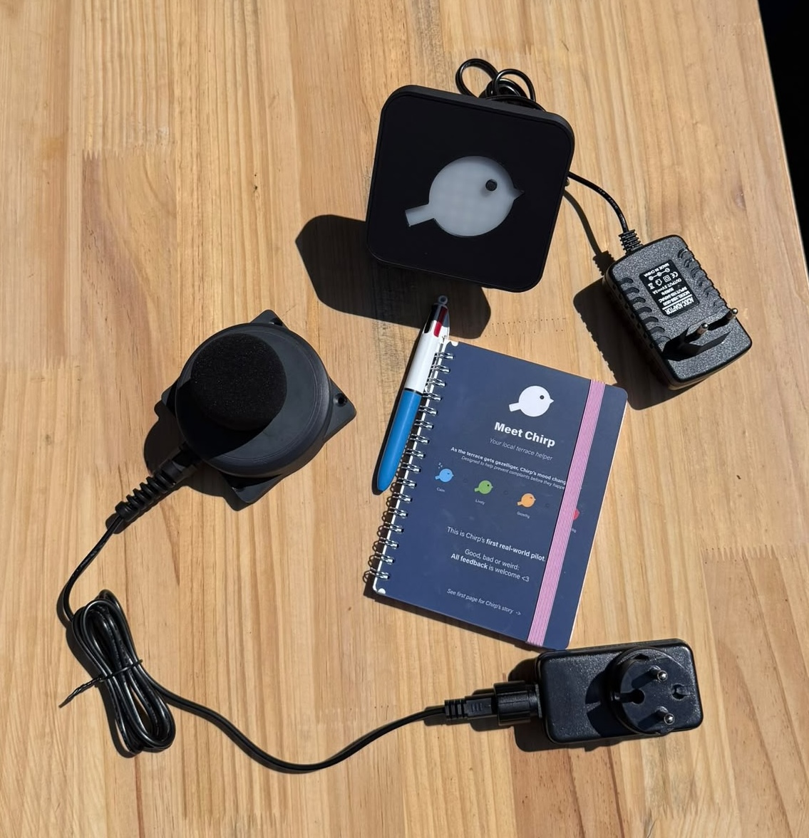 Chirp pilot equipment and information card