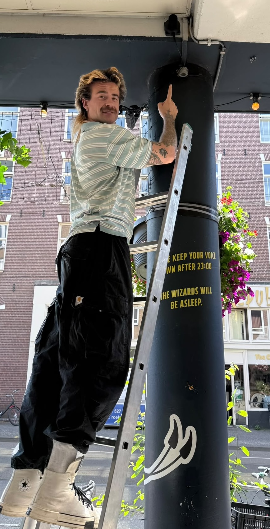 Mounting the outdoor Chirp above the terrace
