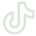 TikTok logo with white music note on black square background.