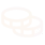Two white stack of coins icon on a black background.