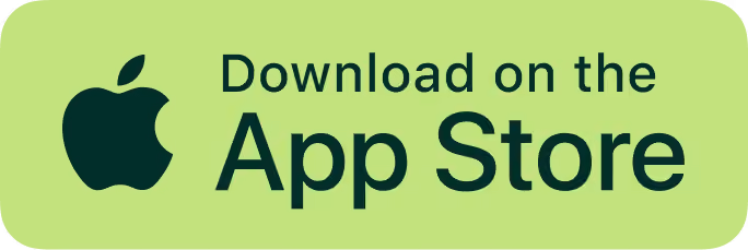 Apple logo with text Download on the App Store on a light green rounded button.