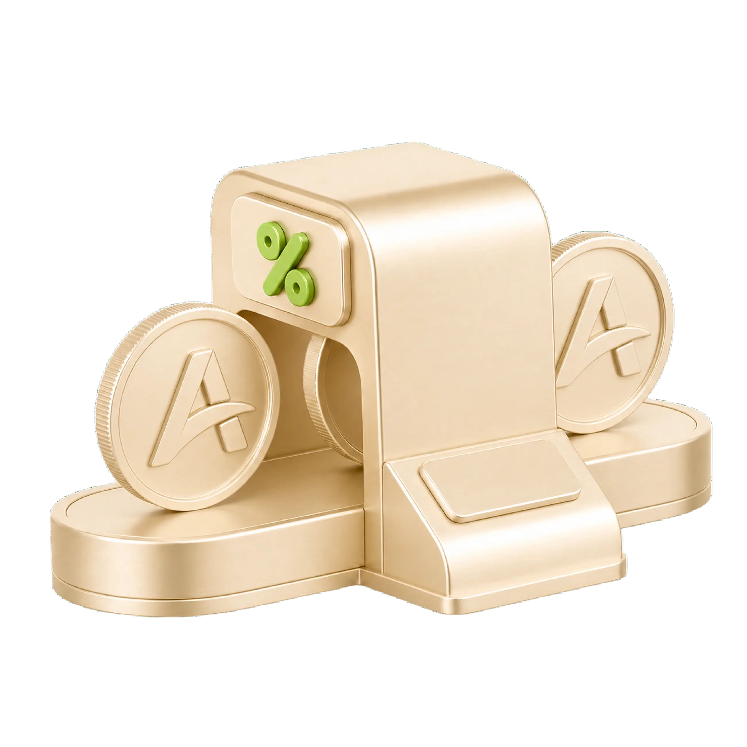 3D green digital wallet illustration with floating dollar coins representing finance and wealth management