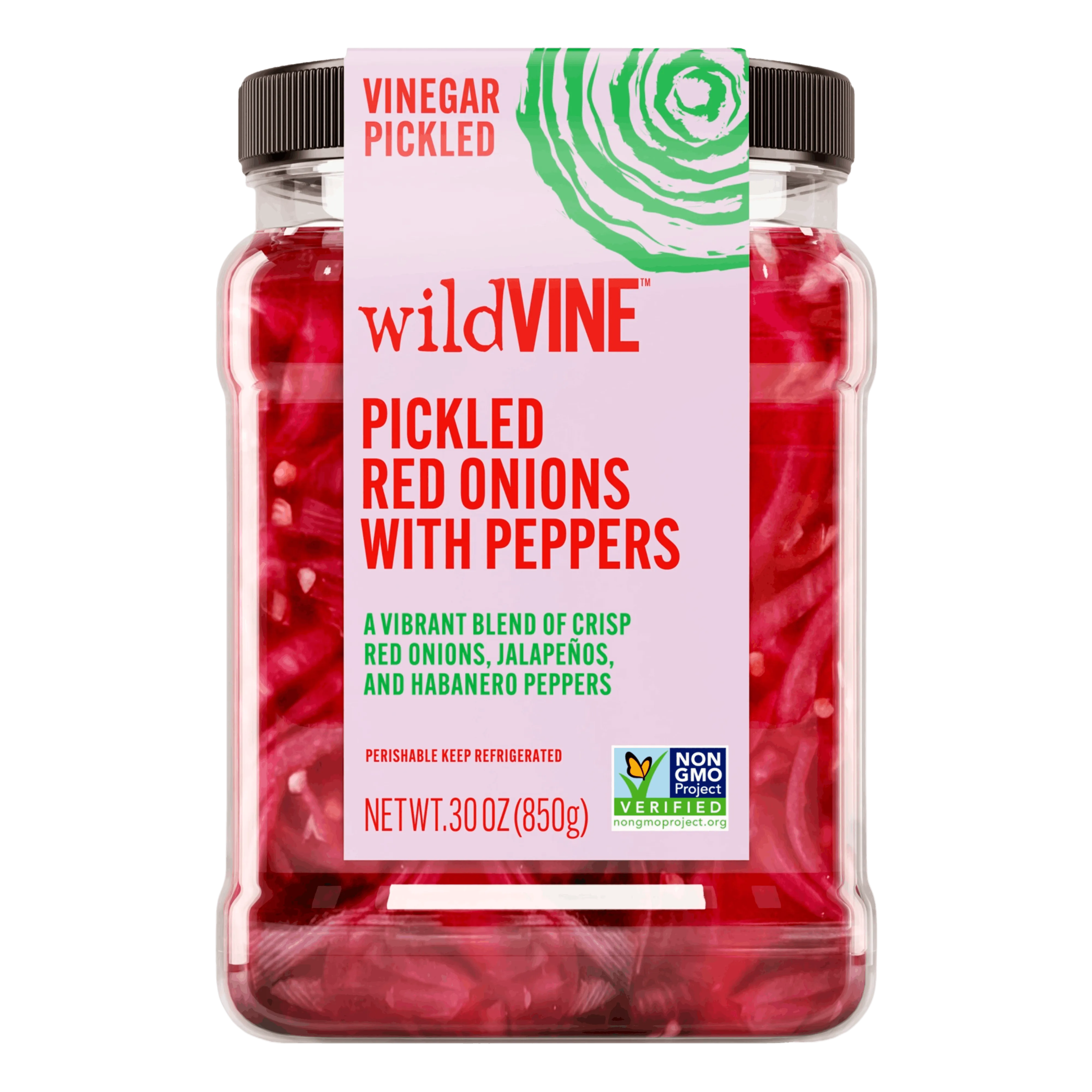 Pickled Red Onions with Peppers