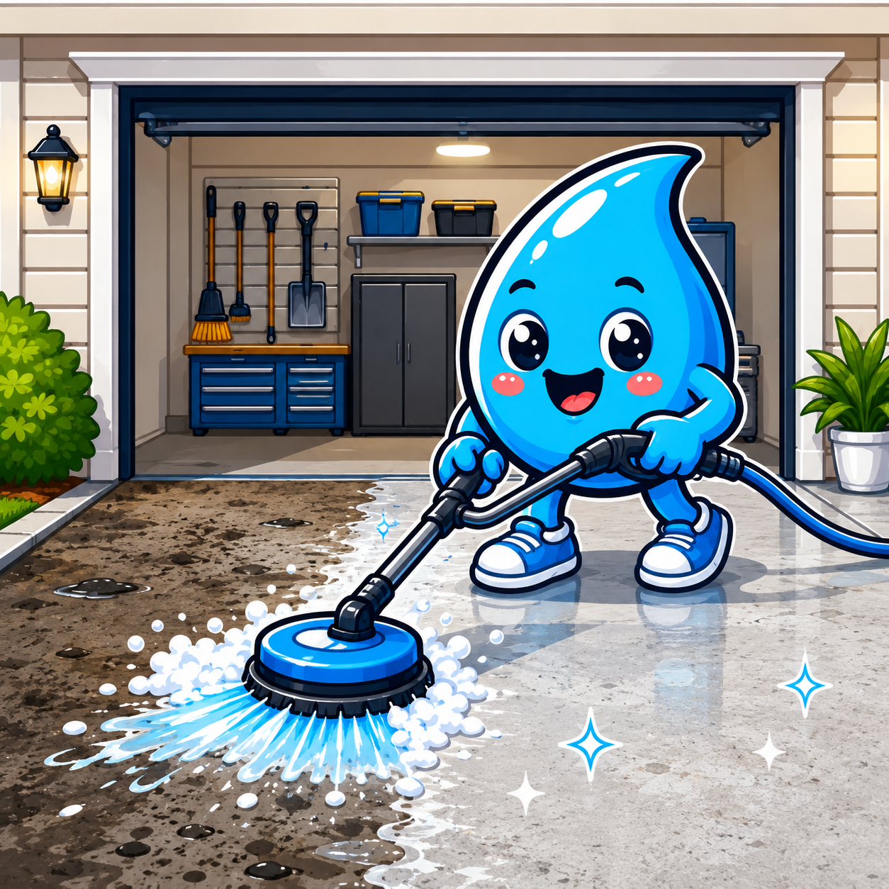 Garage Floor Cleaning