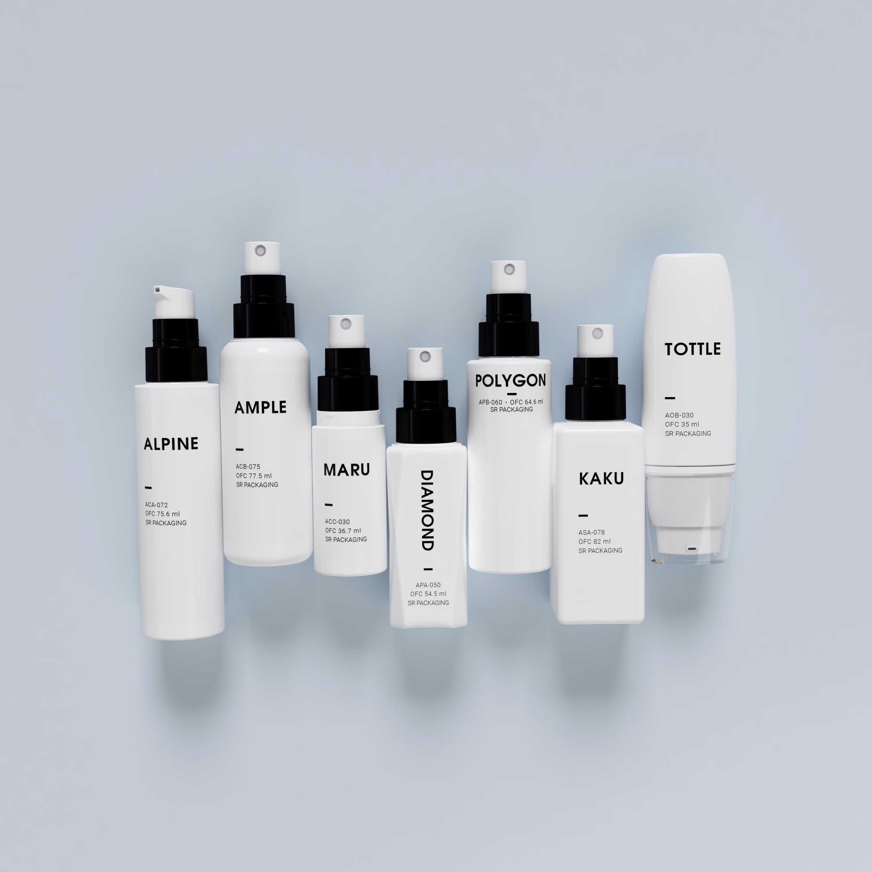 Refillable PCR EBM AIRLESS made in Taiwan for clean beauty skincare products.