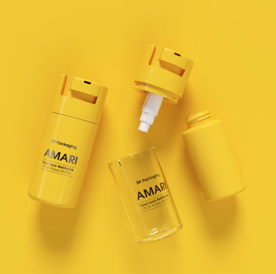 Refillable twist-lock AMARI for clean skincare