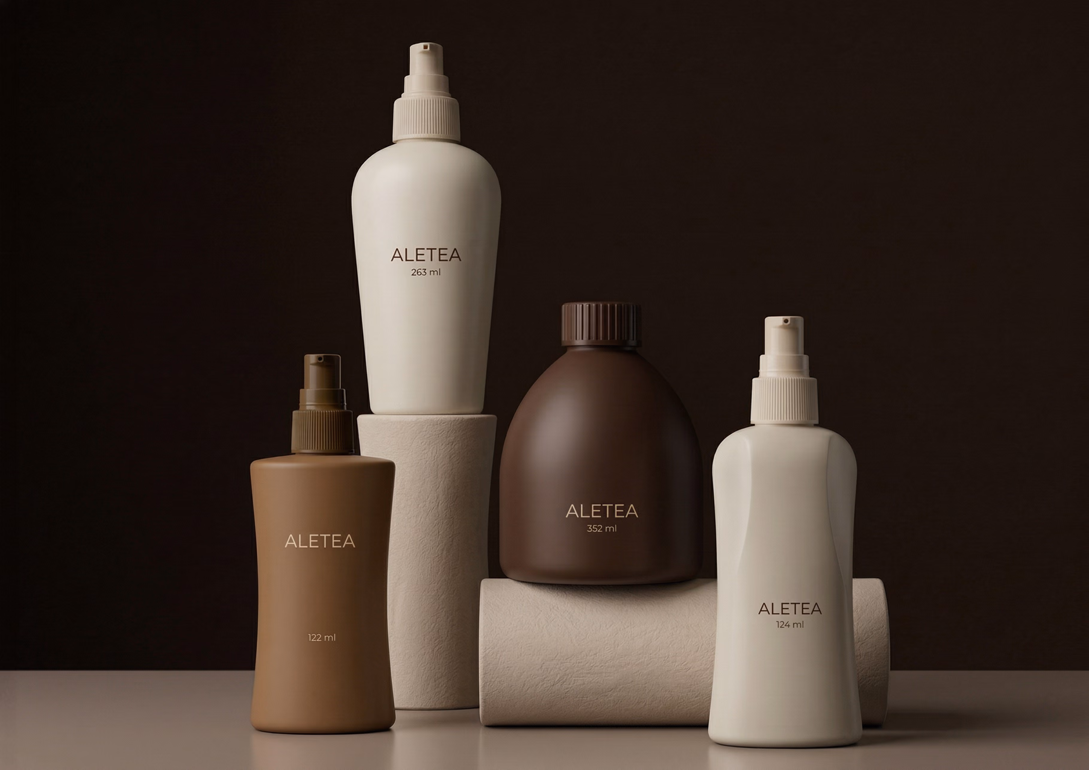 Clean beauty, sustainable skincare packaging PET bottles and airless solutions.