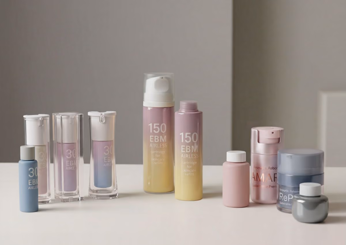 Refillable EBM AIRLESS for clean beauty