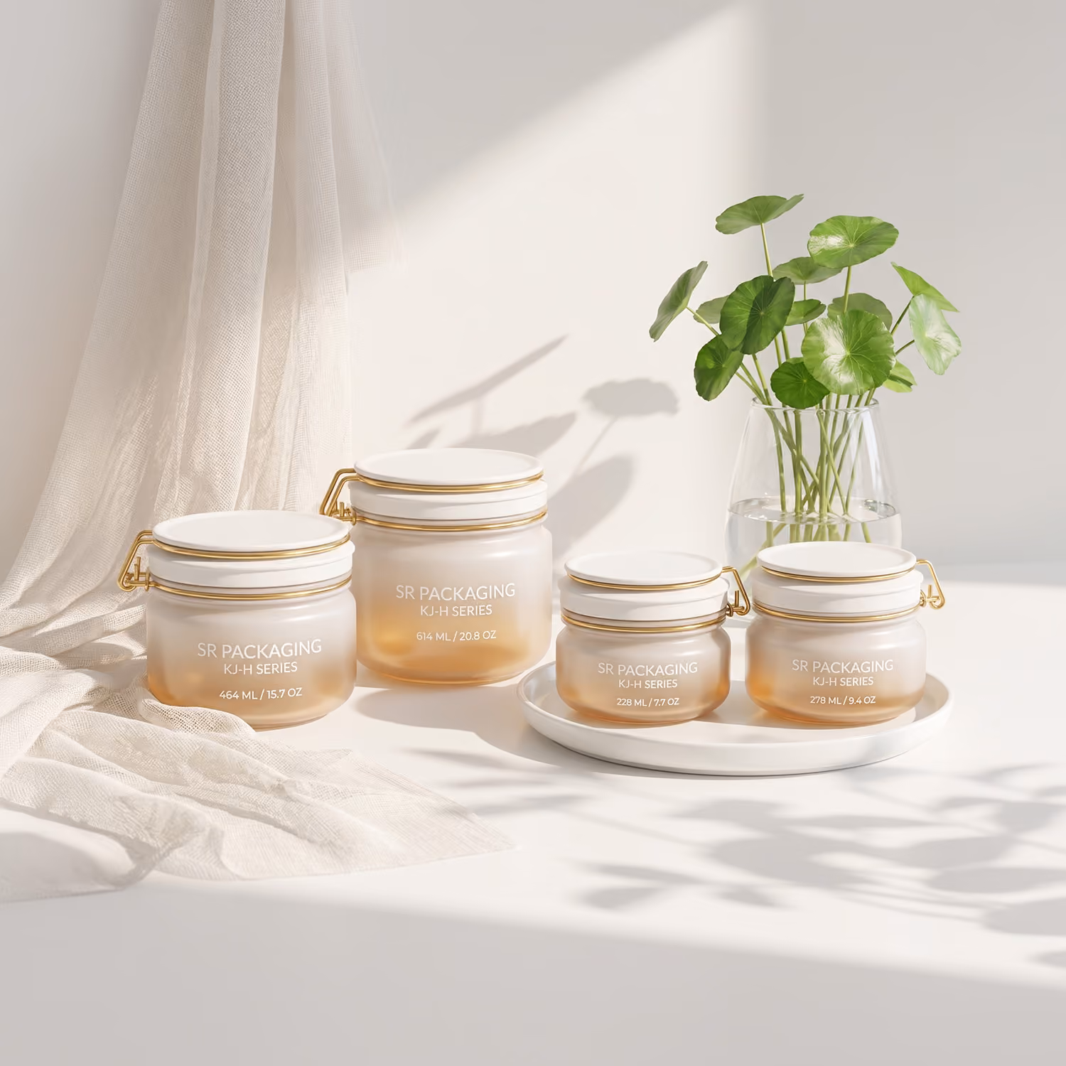 PET Kilner Jars for elegant beaut, skincare, and home spa