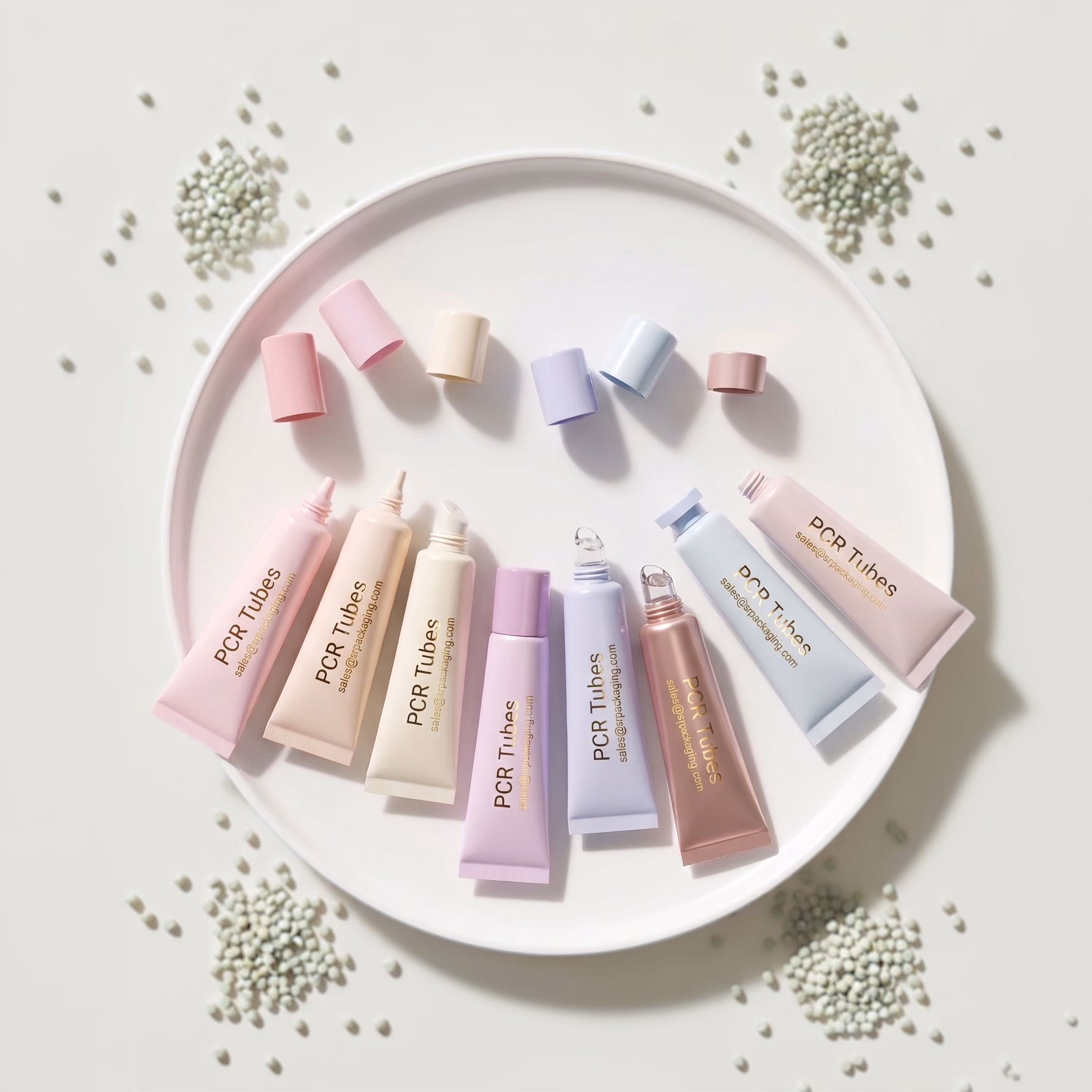 Cosmetic PCR tubes made in USA for skincare and clean beauty