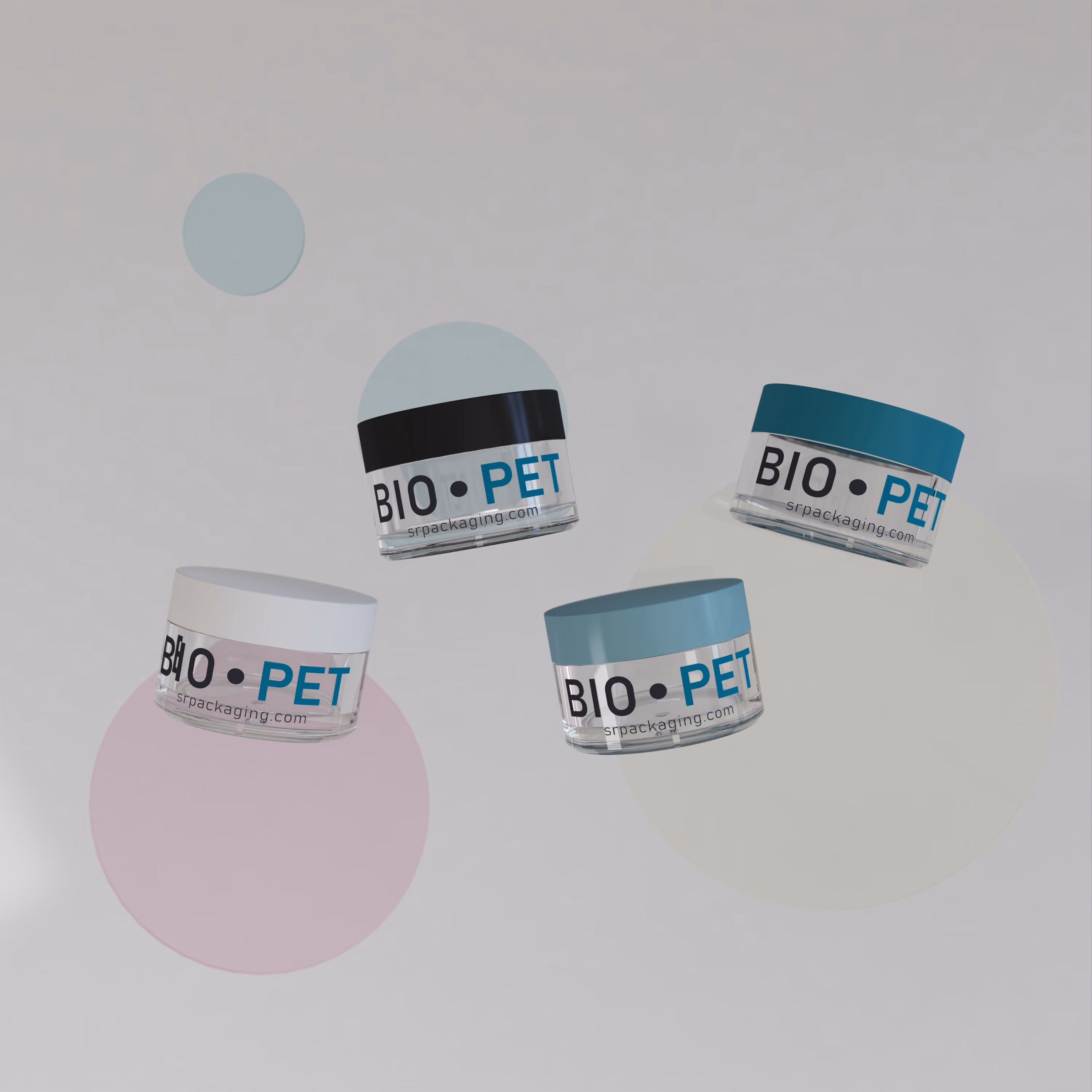 BIO-PET jars for clean beauty, skincare, cosmetics