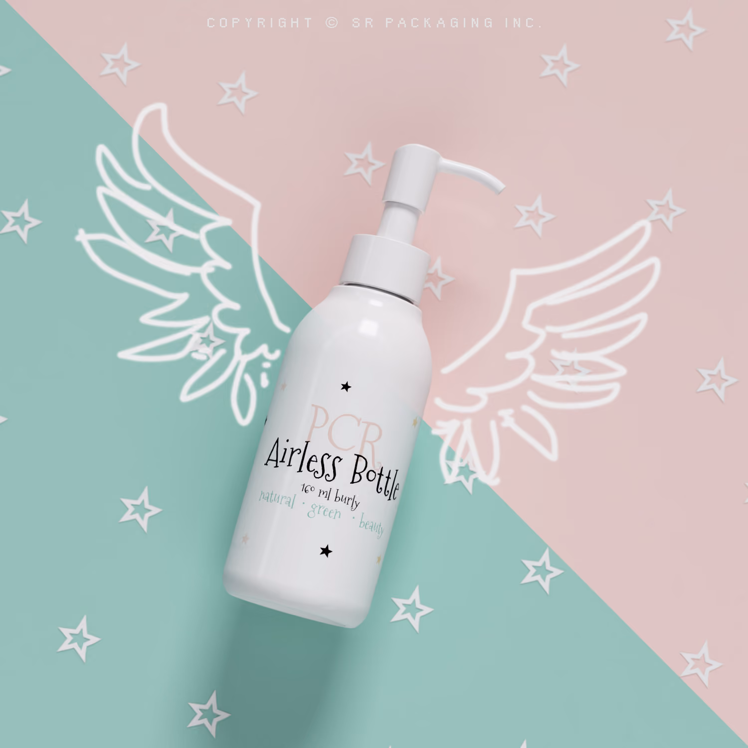 Refillable PCR EBM AIRLESS made in Taiwan for clean beauty skincare products.