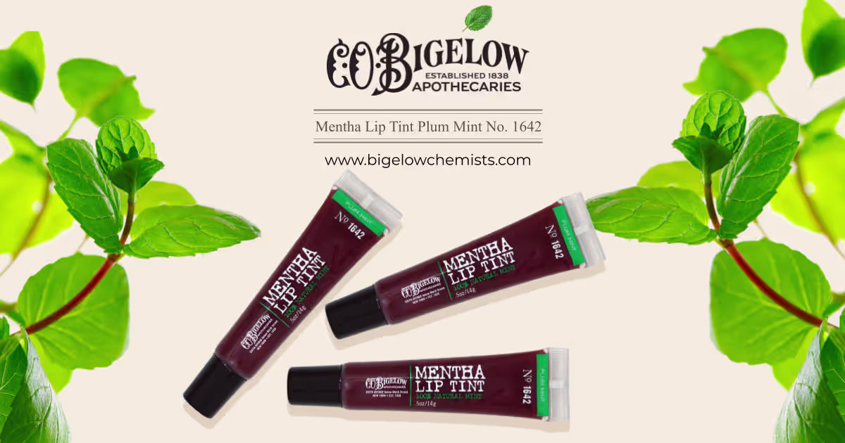 0.75-inch tubes for C.O. BIGELOW Mentha Lip Tint Plum Mint No. 1642 packaging