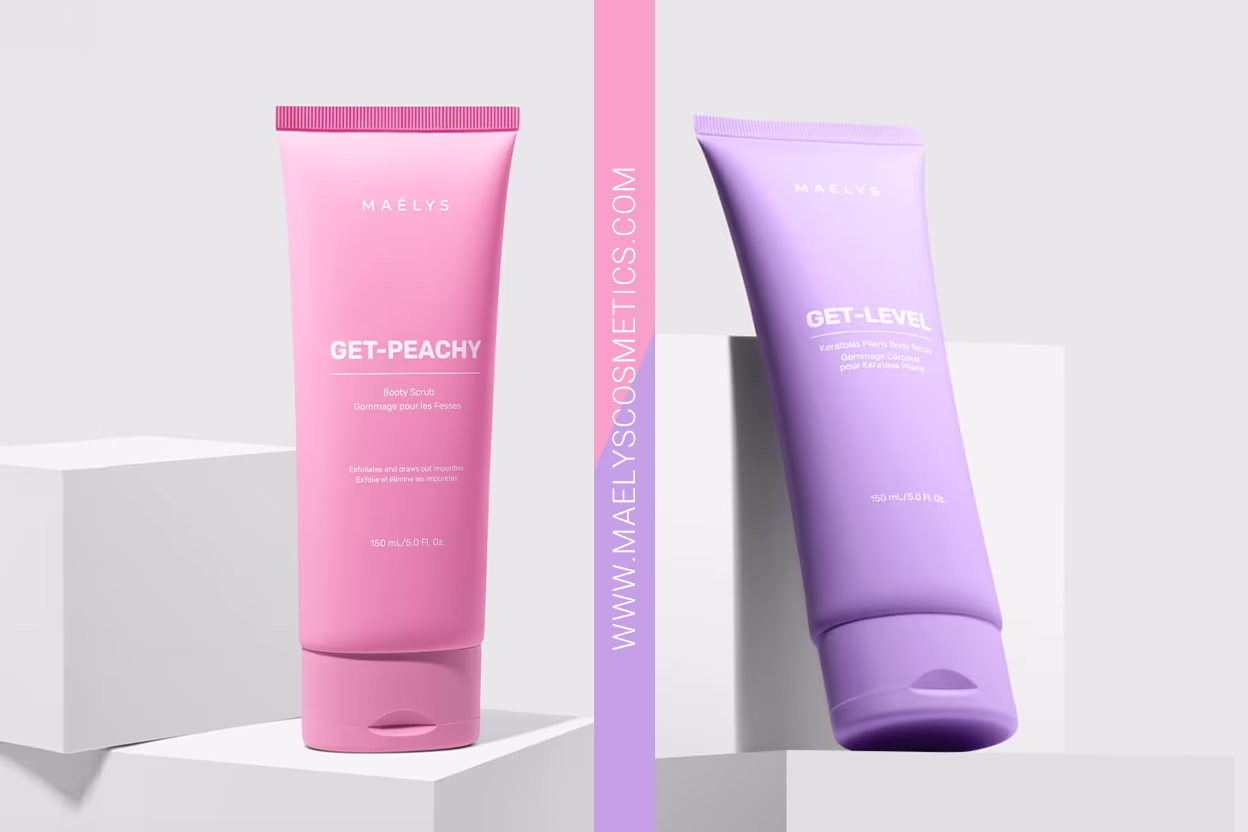 150 ml oval tubes with flip-top caps for MAËLYS Cosmetics body care solutions