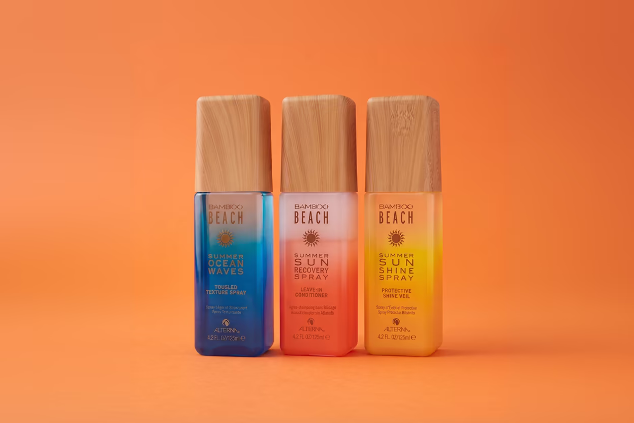The recyclable PET bottles for Alterna Haircare Limited Edition Bamboo Beach Sun Shine Spray