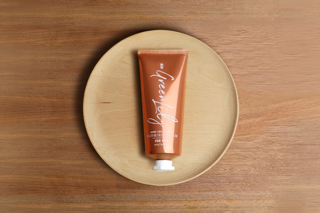 POLYLAMI tube for Limitless CBD Green Lily – PMS Warming Cream