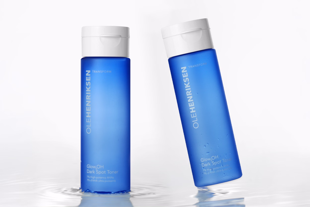 Matte PET bottles & textured molding flip-top caps for OLE HENRIKSEN Skincare