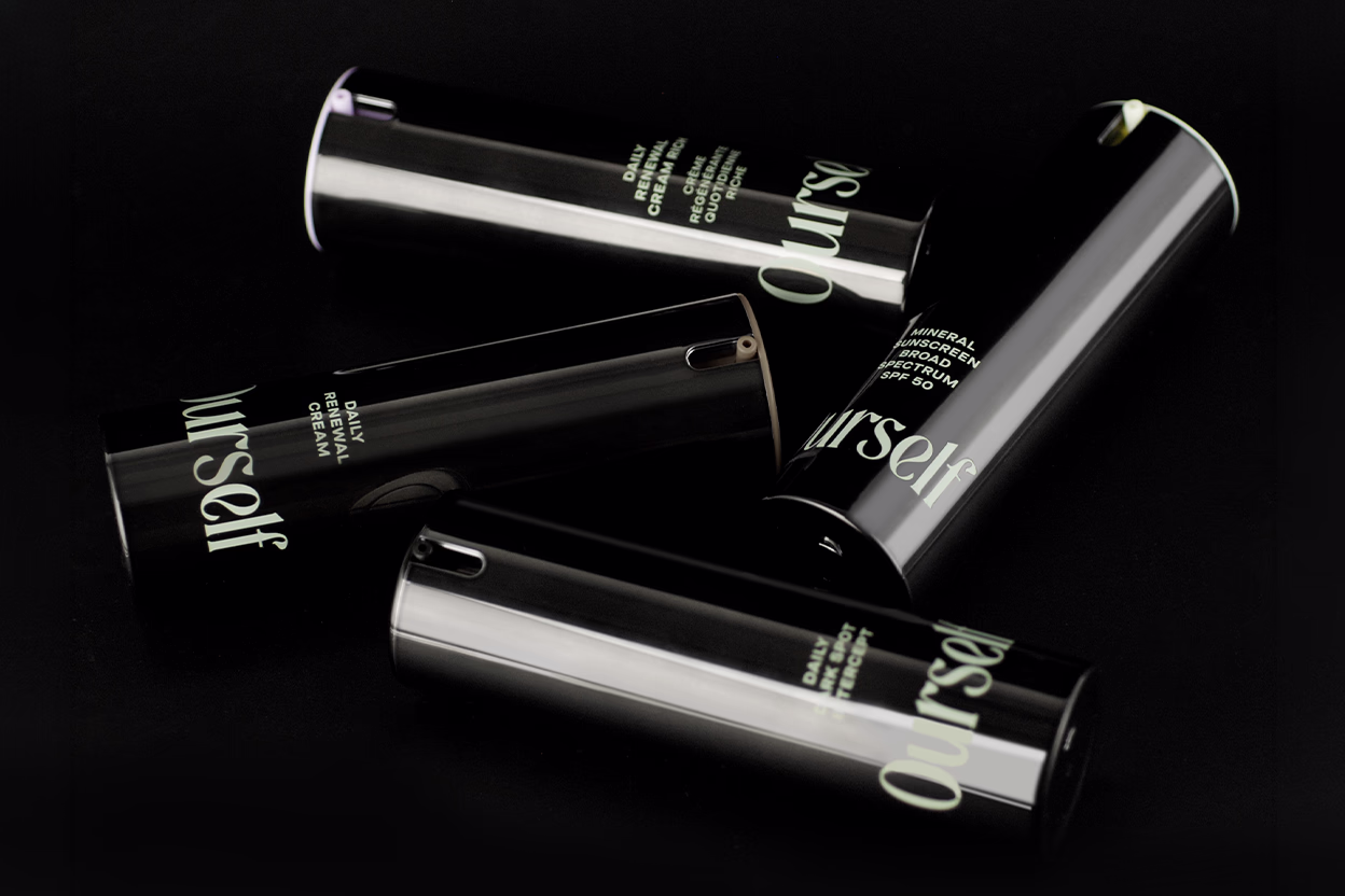 Reuse, Refill, Ourself Skincare - Refillable PCR airless bottles