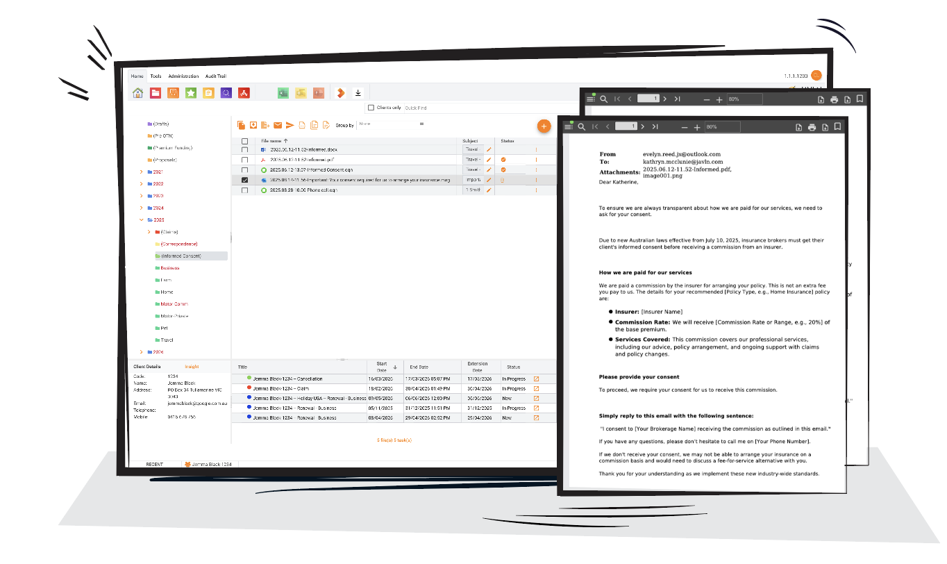 AI powered client activity summary in JAVLN Officetech