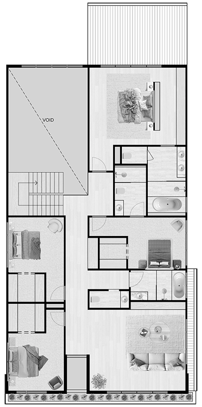 Vela first floor plan by Nella