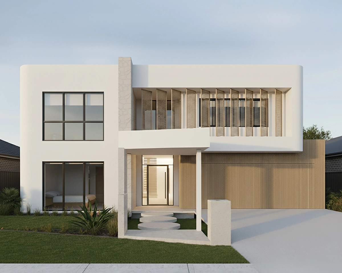 Rendered exterior of Lucia by Nella in Newport