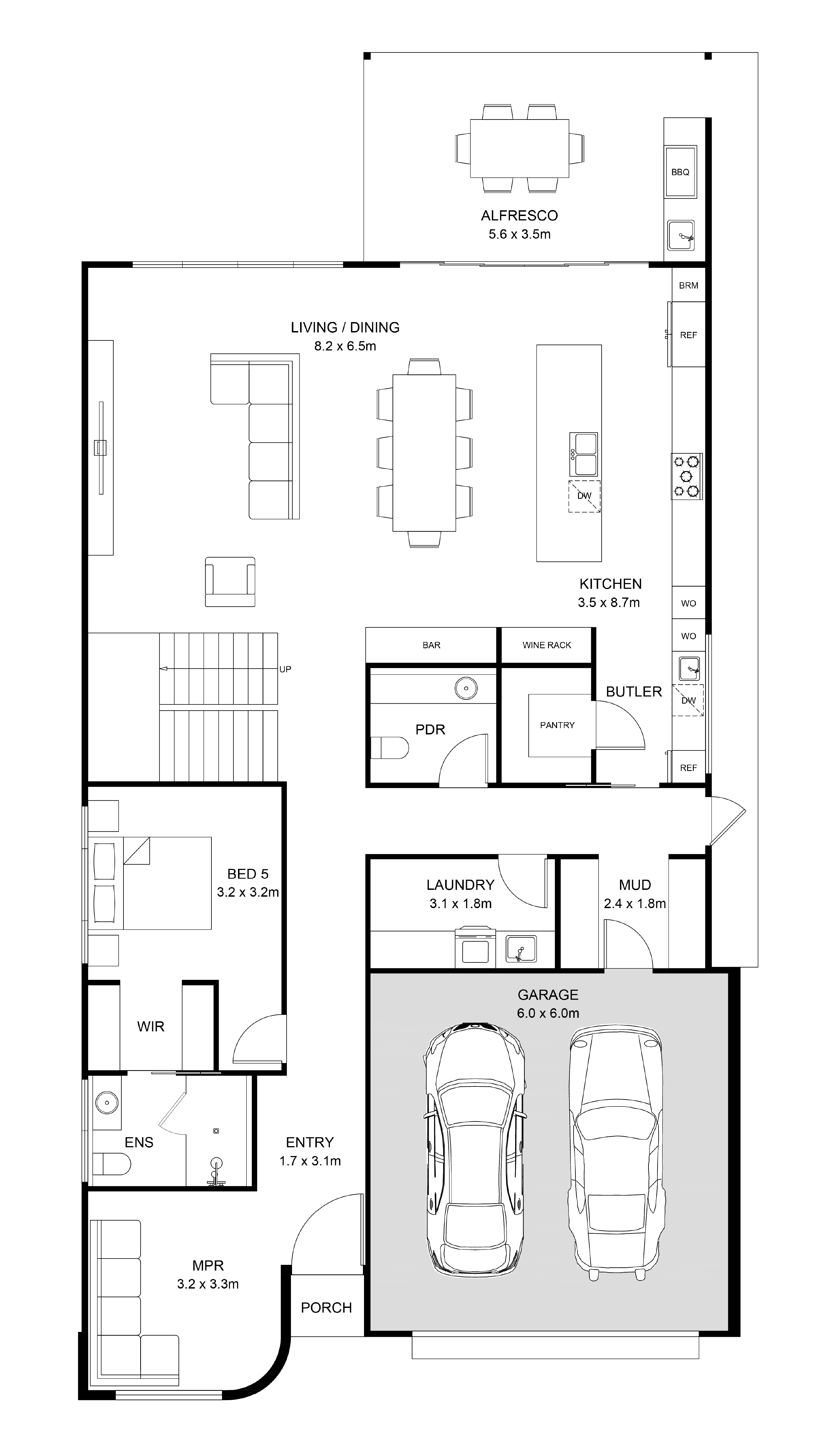 Vela ground floor plan by Nella