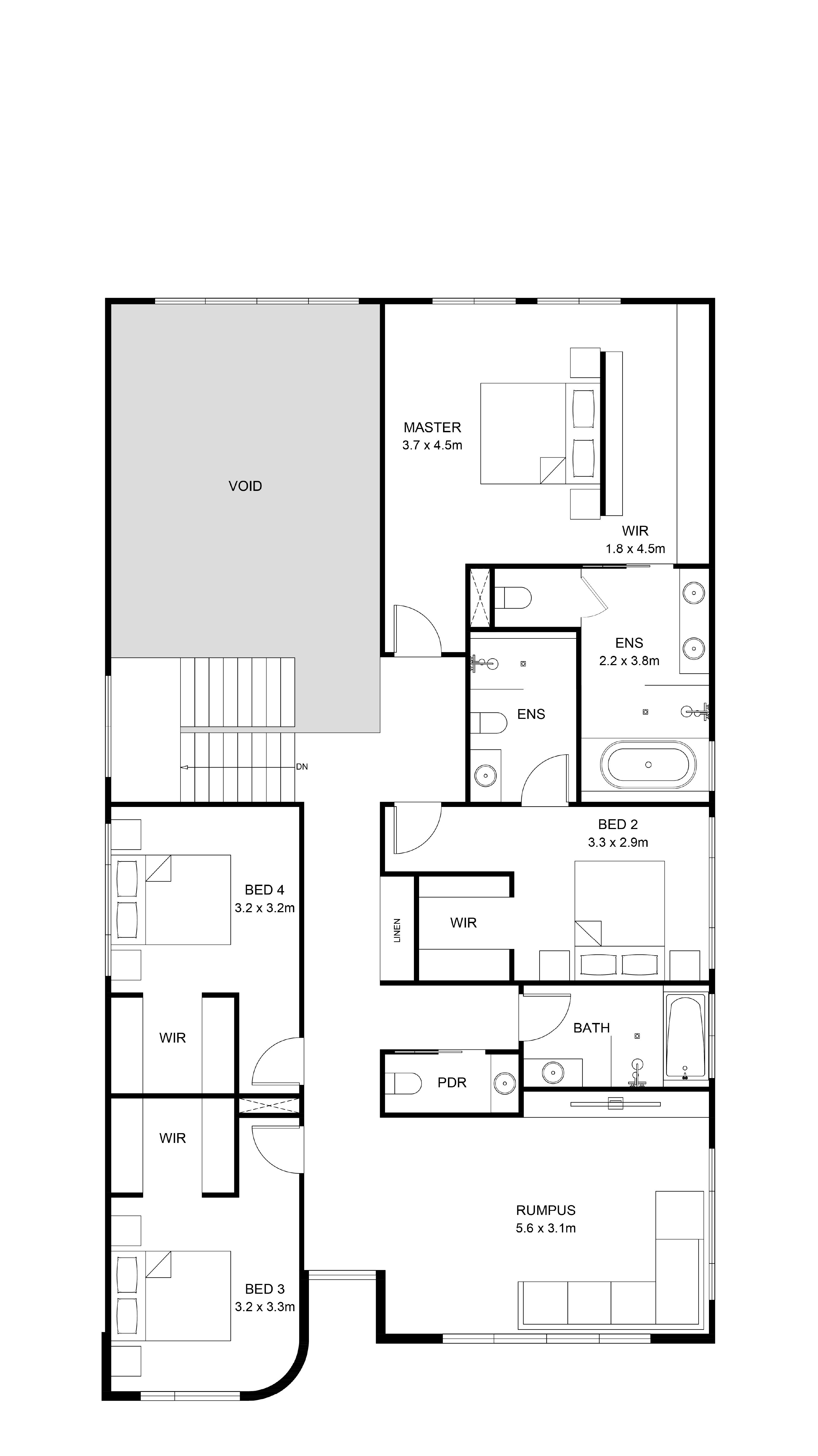 Vela first floor plan by Nella