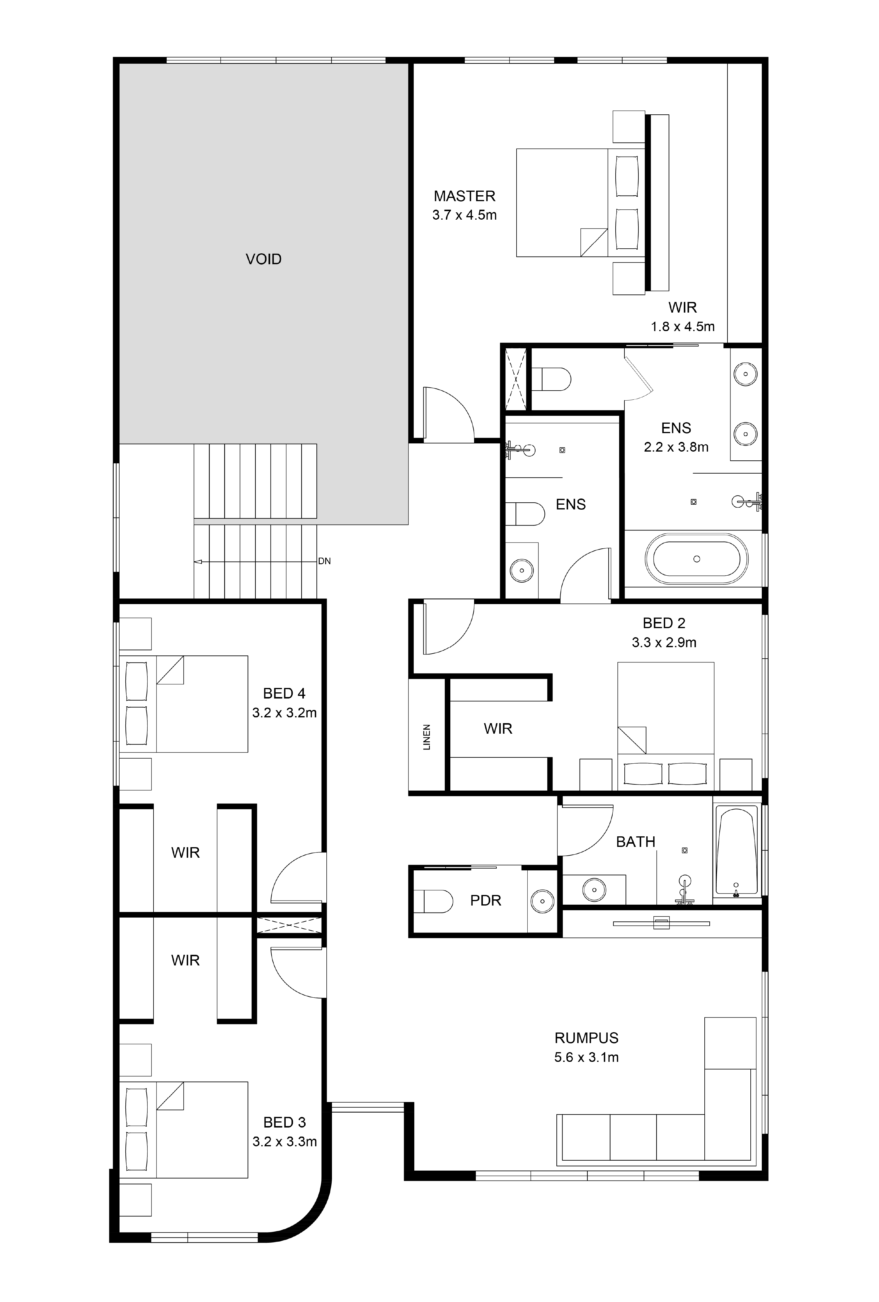 Vela first floor plan by Nella
