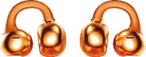 Pair of small copper-colored metal bee or insect-shaped cufflinks with wings and detailed bodies.